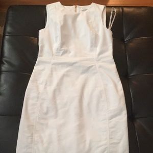 White Dress with a gold zipper